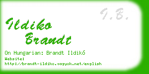 ildiko brandt business card